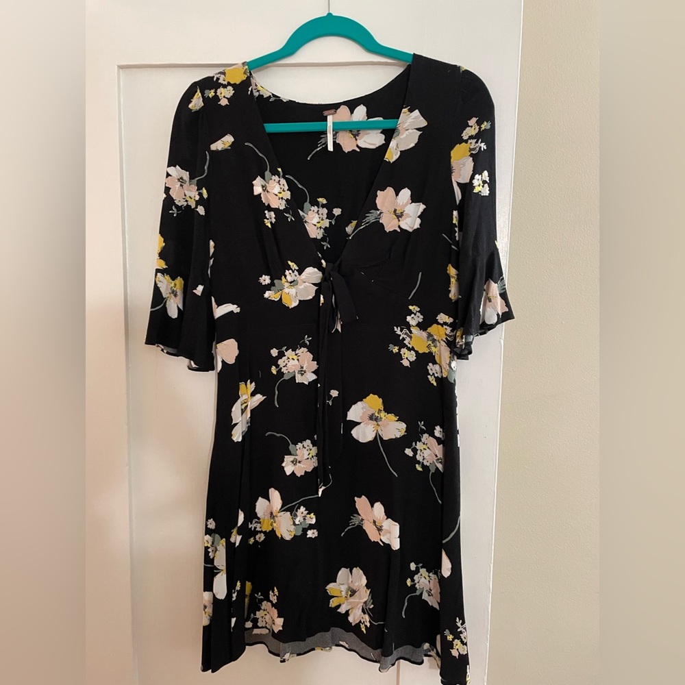 Free people Black Floral dress